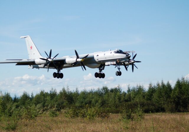 Russian Tu-142 landing