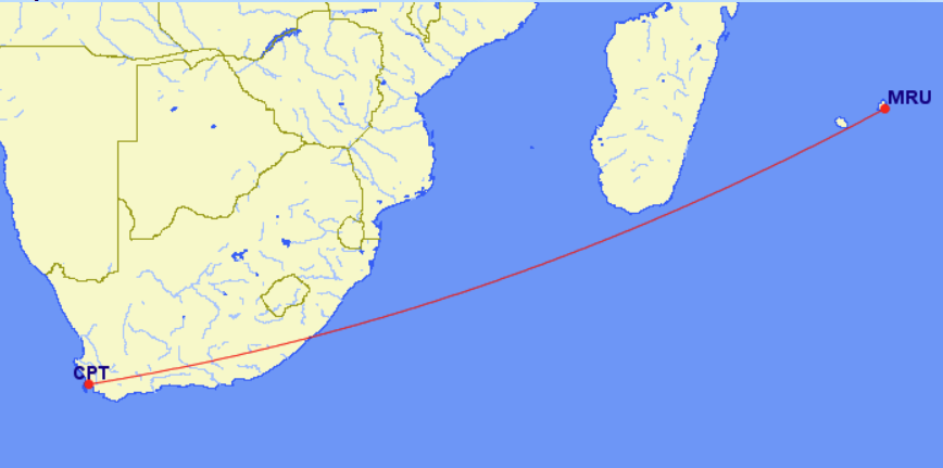 Airlink CPT-MRU route