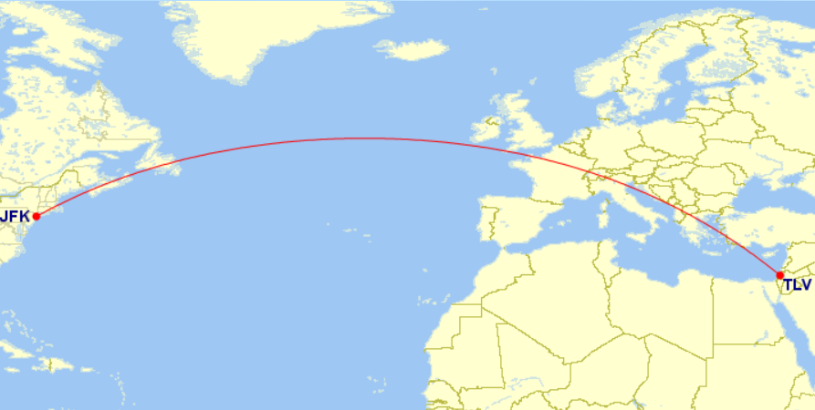 TLV-JFK route