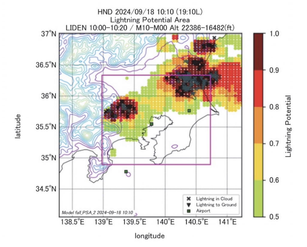 Lilac lightning detection for aircraft