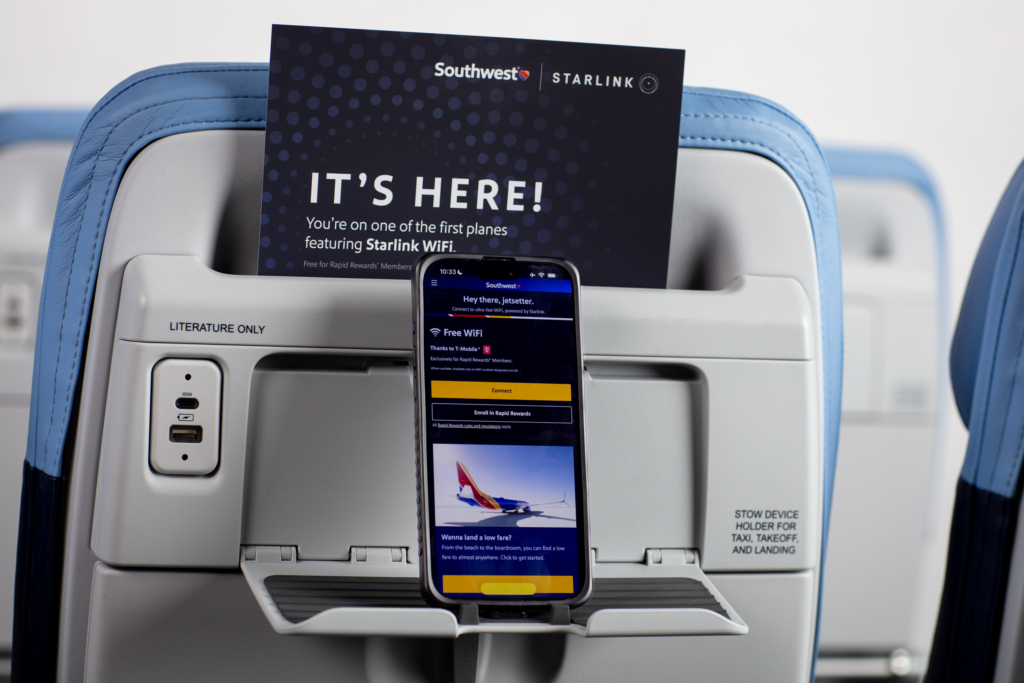 Southwest Airlines first Starlink flight and USA tour