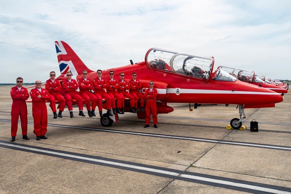 RAF Red Arrows visit Andrews Air Force Base