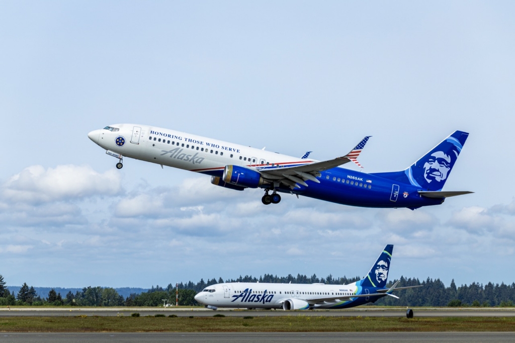 May 9, 2026; Tukwila, Wash., Departure of Alaska Airlines honor flight from SEA to BWI. 