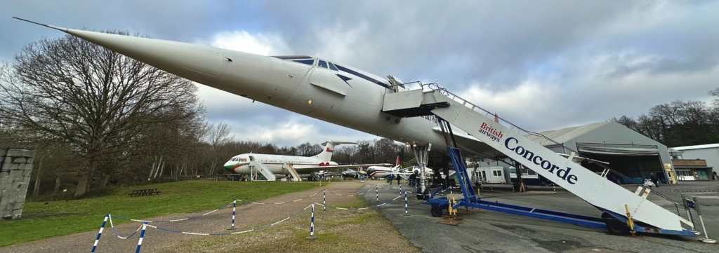 BAC Concorde and Vicker VC-10 at Brooklands