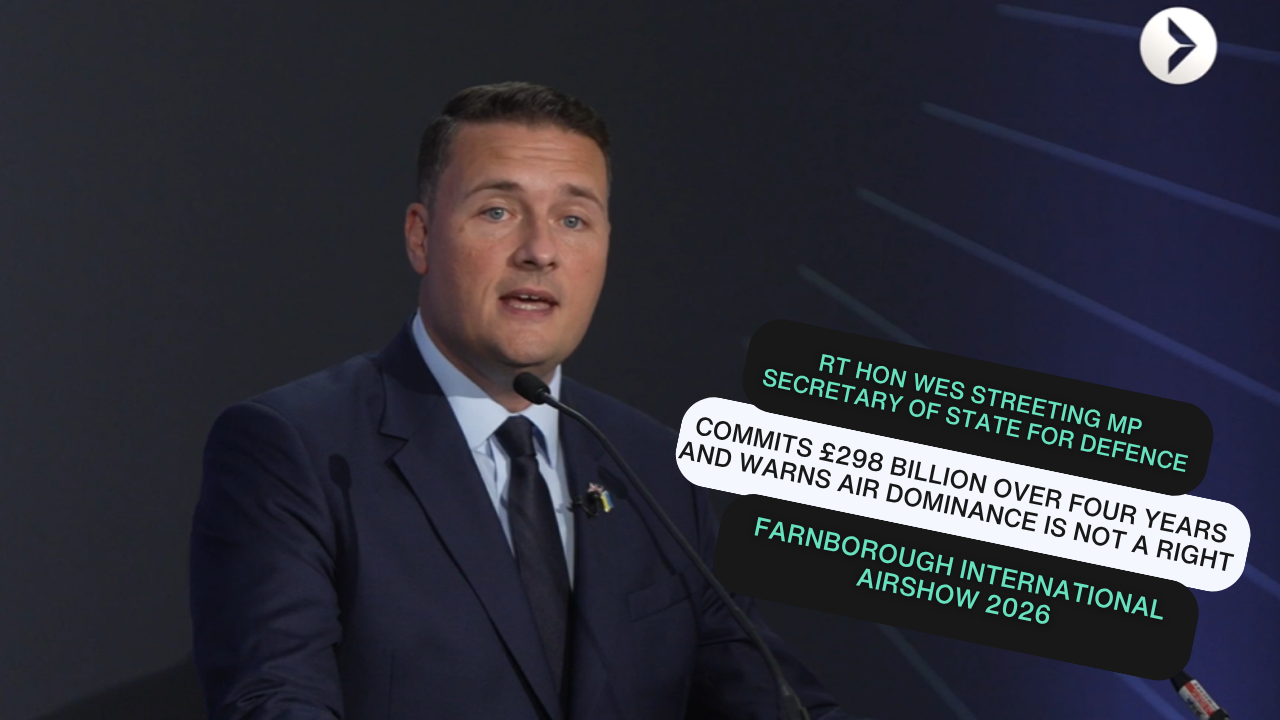UK Defence Secretary commits £298 billion over 4 years & warns air dominance is not a right
