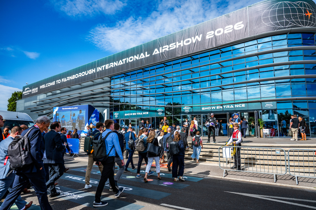 Farnborough International Airshow 2026 Day 1 exhibition halls