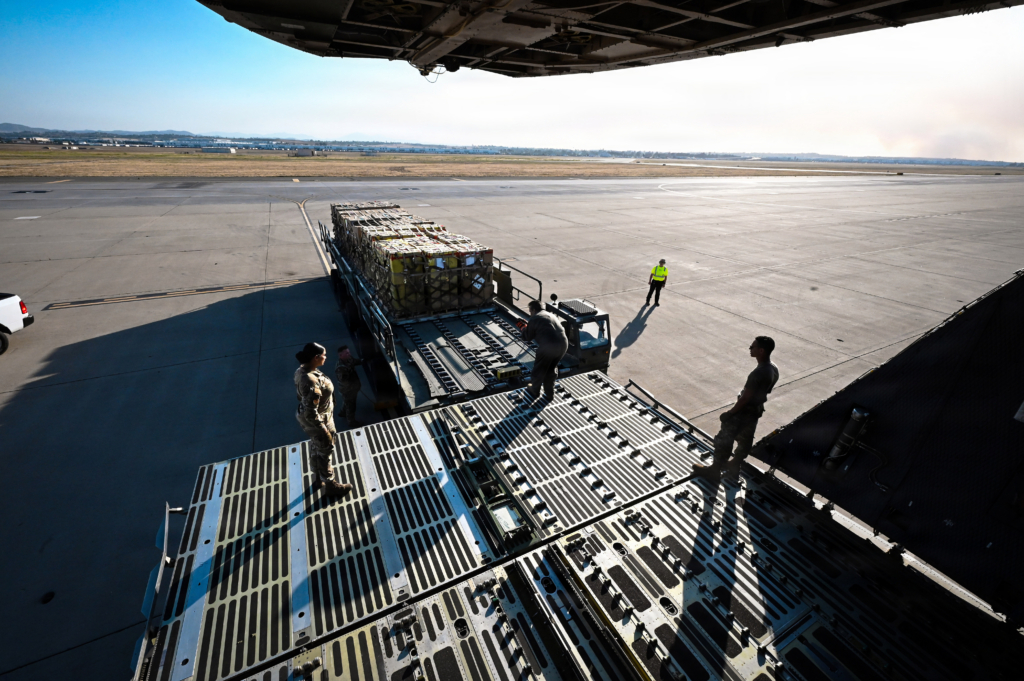 Transporting narcotics on USAF C-5M Super Galaxy