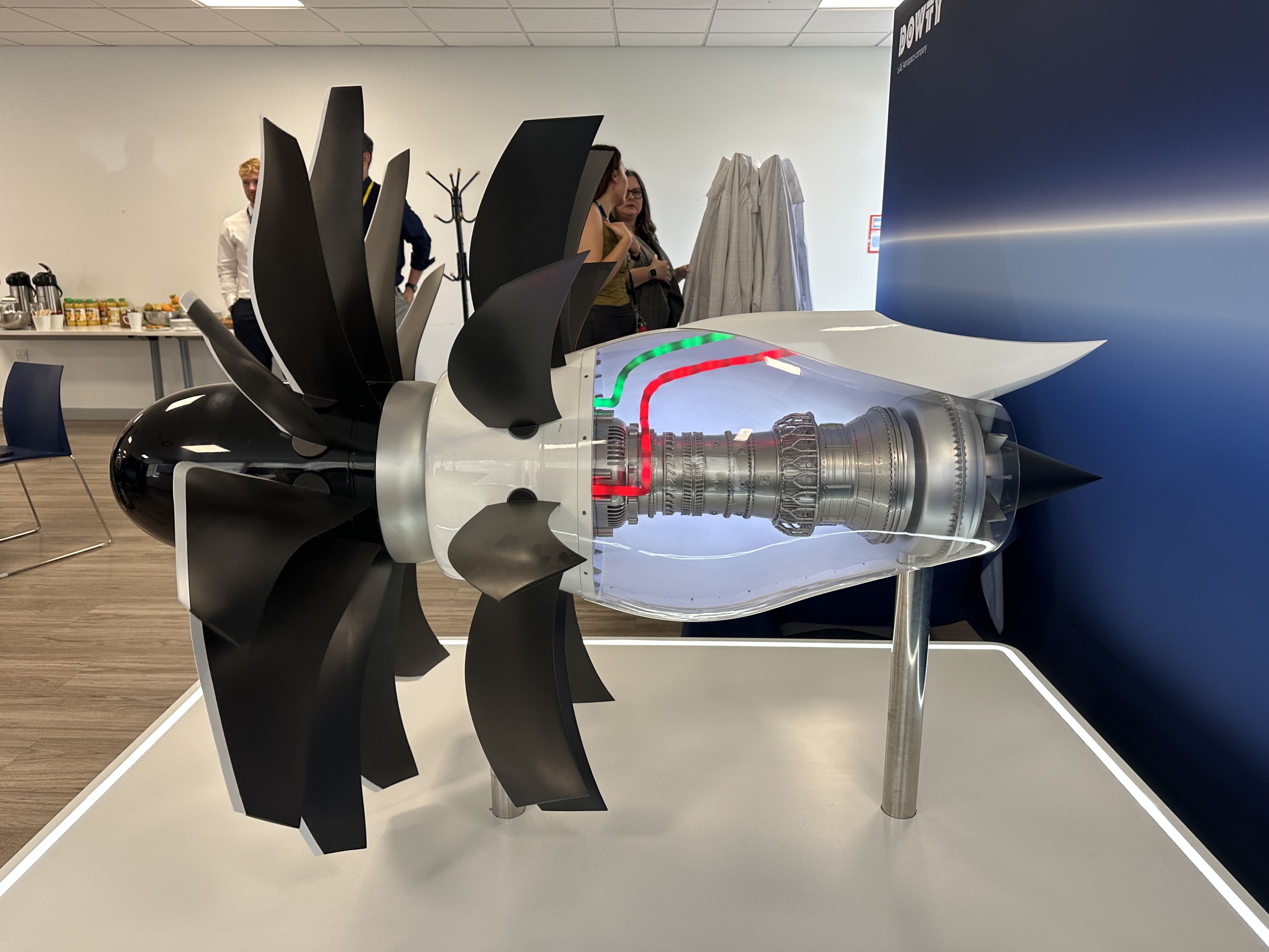 CFM RISE open fan engine on display at Dowty headquarters