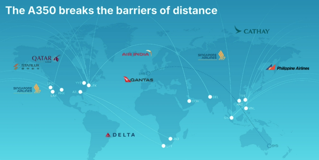 AIrbus A350 opens new routes