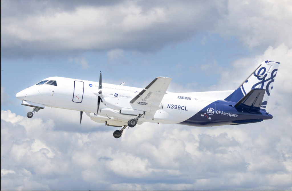 GE Aerospace Saab 340B hybrid-electric aircraft