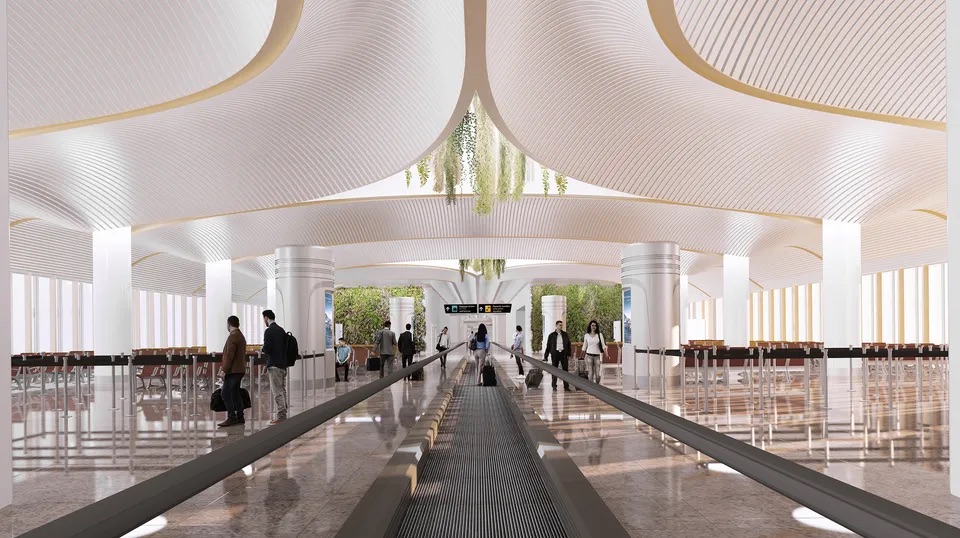 Inside Navi Mumbai Airport terminal 1