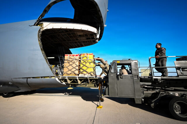 Transporting narcotics on USAF C-5M Super Galaxy