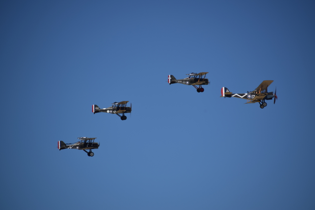 WWI Aircraft formation from the Vintage Aviator Collection - Masterton NZ