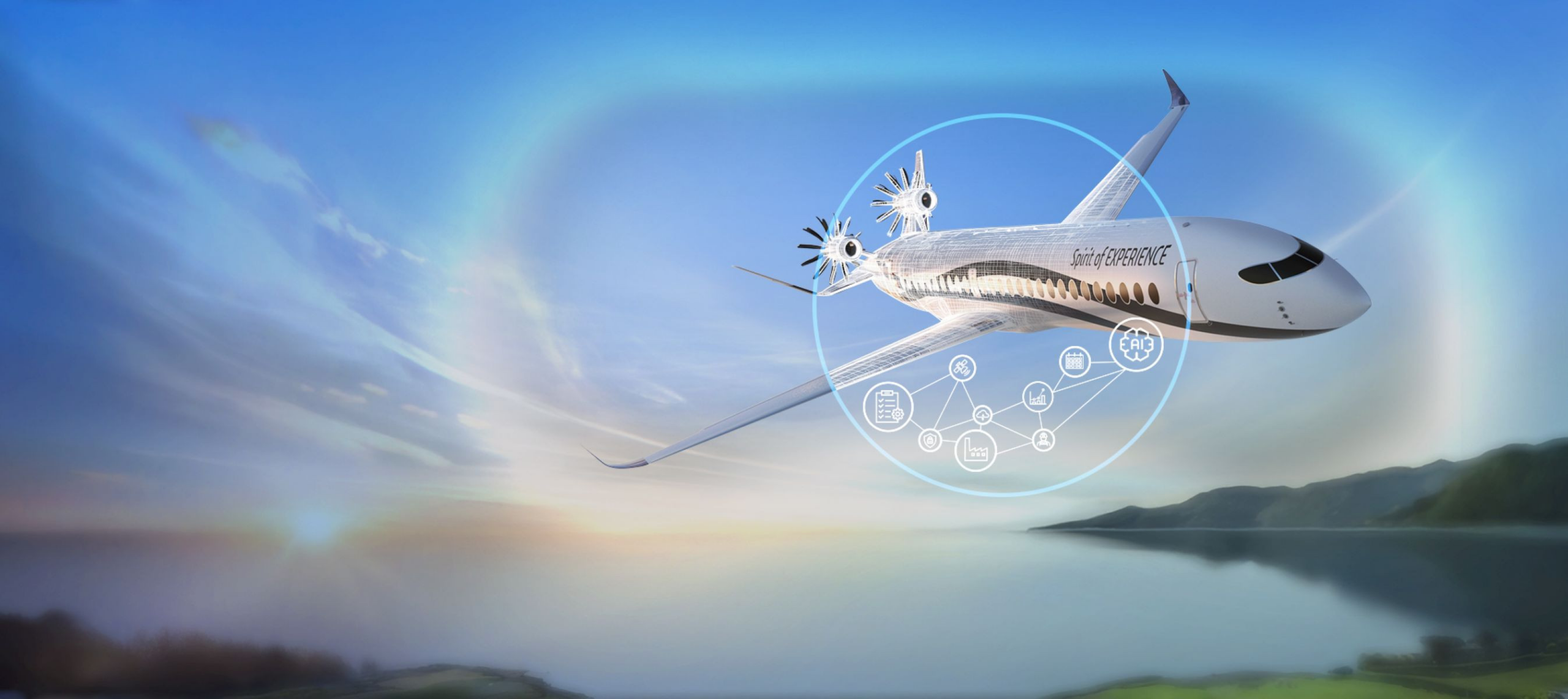 A futuristic aircraft designed by Dassault Systemes