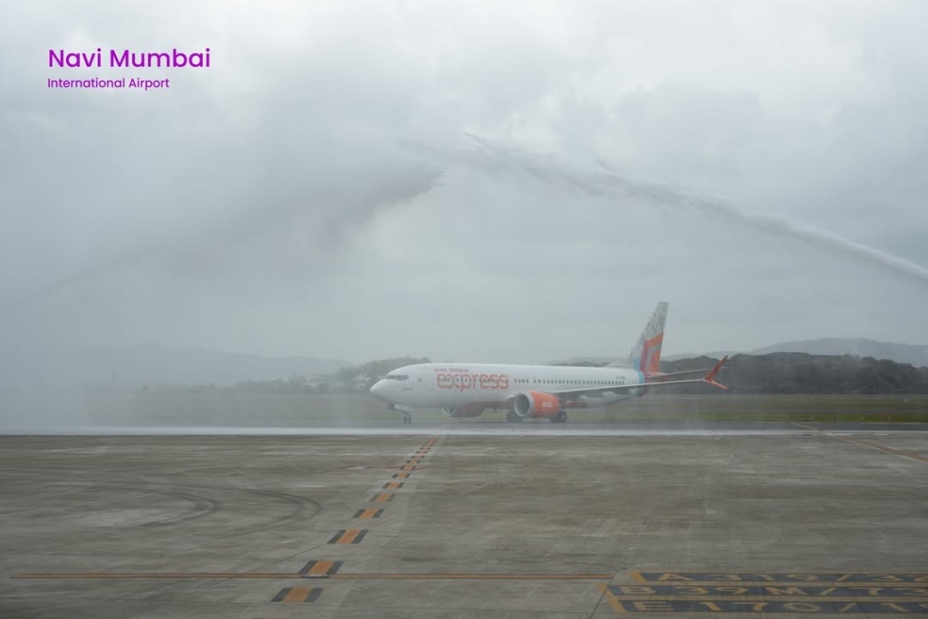 Air India Express operated the first international flight from Navi Mumbai airport