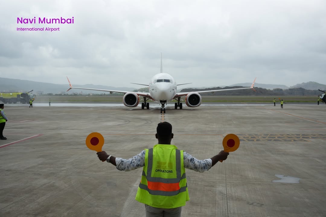 Air India Express operated the first international flight from Navi Mumbai airport