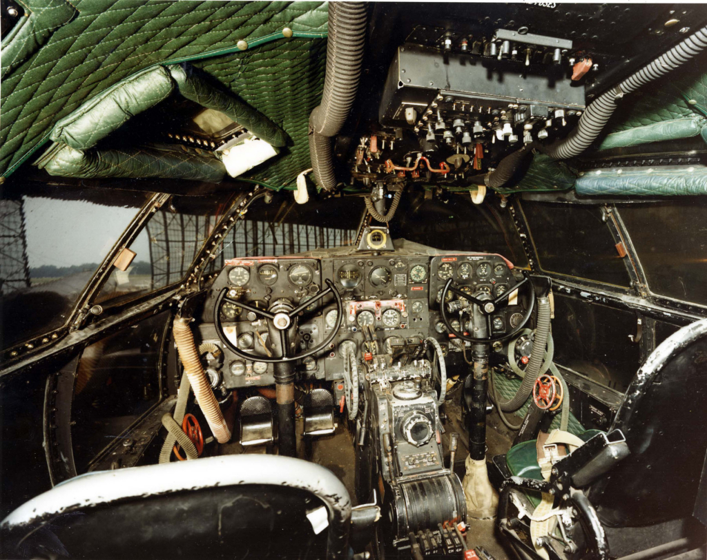 Curtiss C-46D cockpit (C-46D-15-CU, S/N 44-78018, the museum's aircraft). (U.S. Air Force photo)