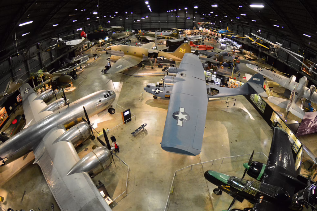 DAYTON, Ohio -- An overhead view of the World War II Gallery at the National Museum of the United States Air Force.