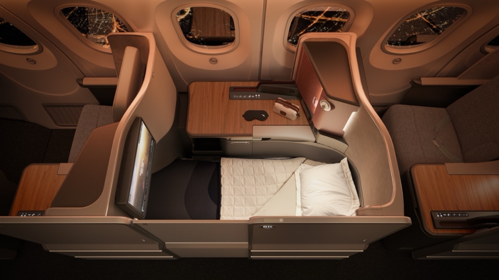 Qantas 787-9 new Business Suite lie-flat bed