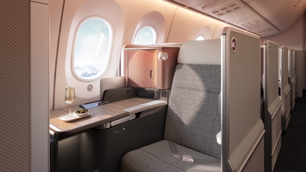 Qantas new 787-9 business class suite