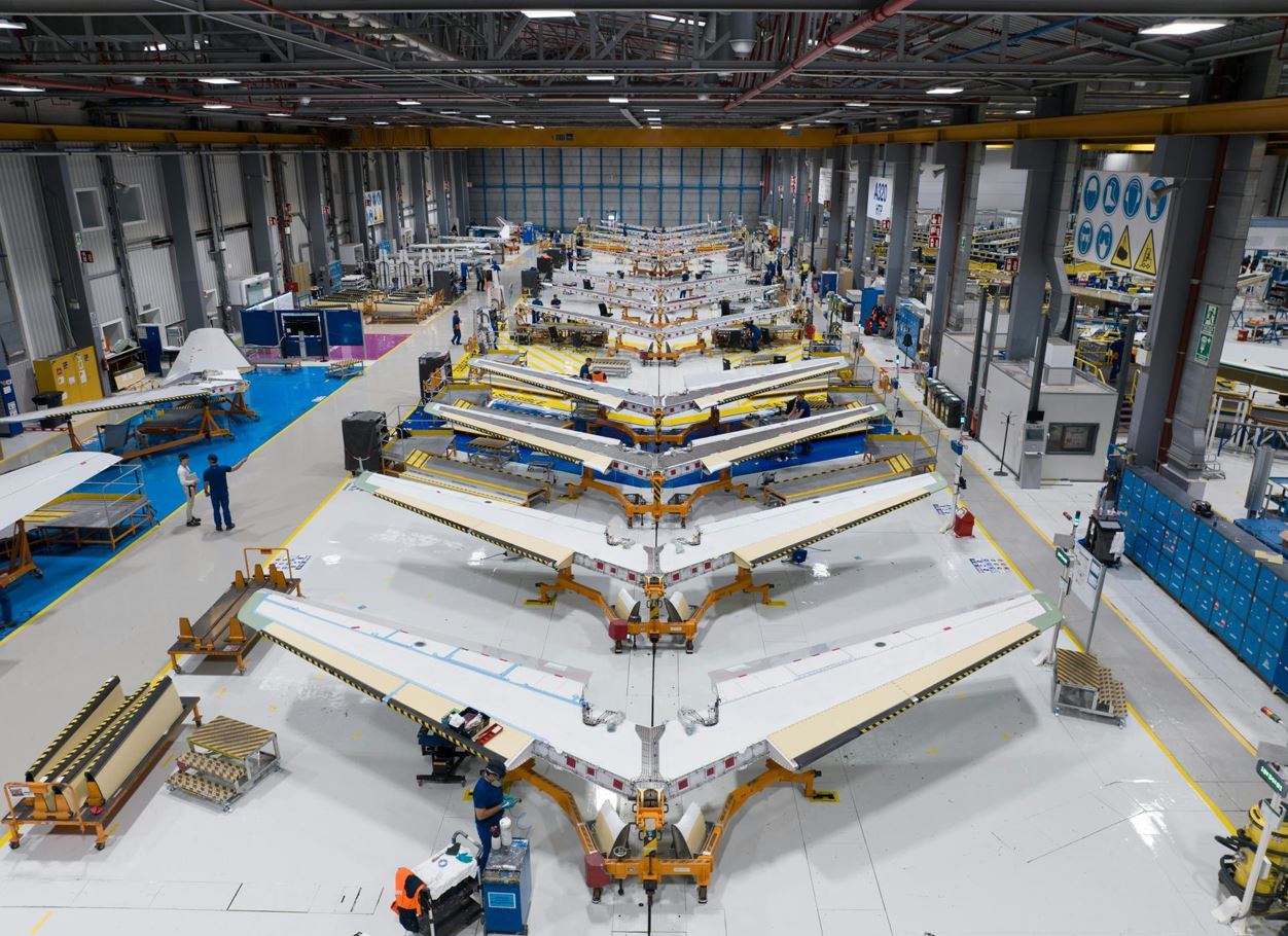 A320 horizontal tails being assembled in Spain