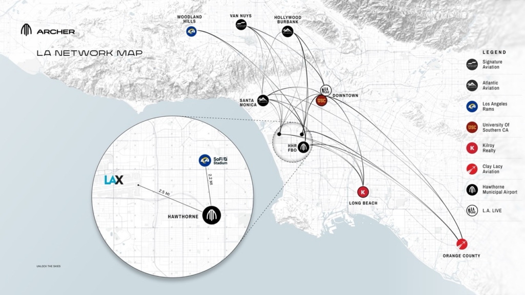 Archer LA Network Map
