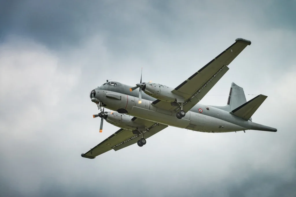 The maiden flight of the Atlantique 2, the new generation French Atlantic naval aircraft, was completed at Toulouse-Blagnac airport on May 8, 1981.