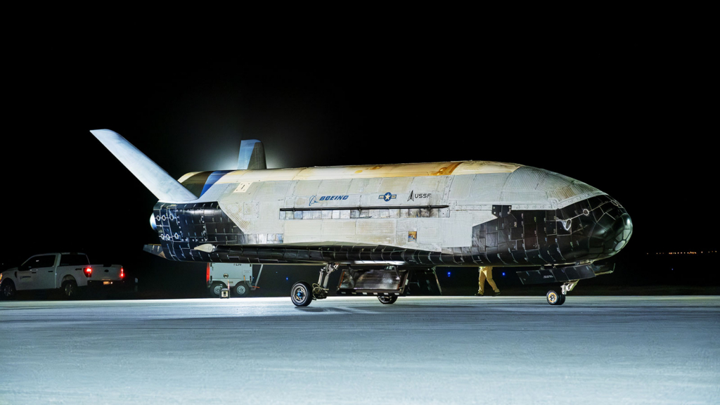 The U.S. Space Force’s X-37B Orbital Test Vehicle Mission Seven successfully landed at Vandenberg Space Force Base, California, March 7, 2025. The X-37B landed at Vandenberg Space Force Base, California, to exercise the service's ability to recover the spaceplane across multiple sites. 