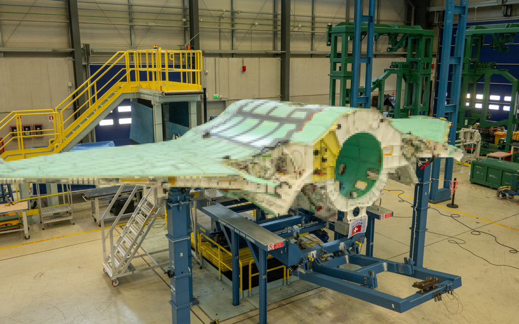 Central section of first Swiss F-35