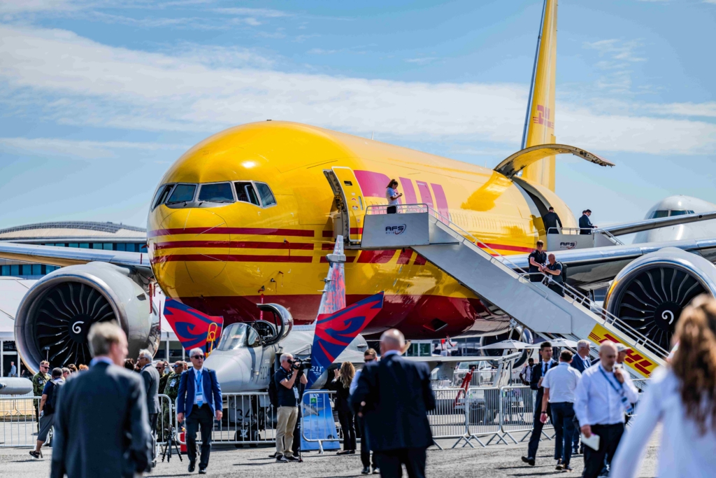 Mammoth Freighters Boeing 777-200 LRMF at Farnborough Airshow