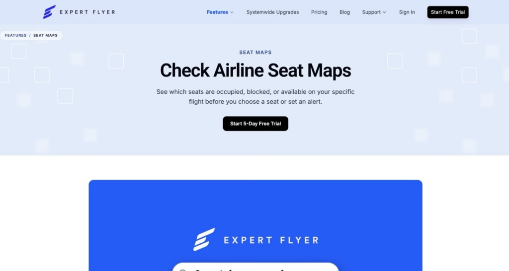 ExpertFlyer seat maps
