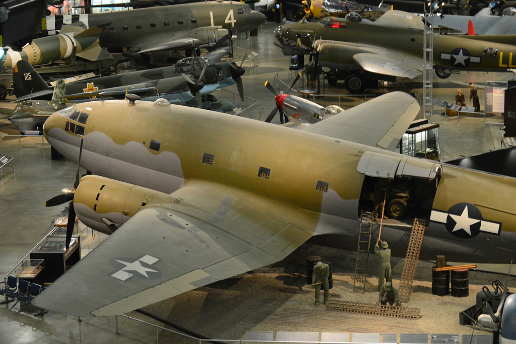 DAYTON, Ohio -- Curtiss C-46D Commando in the World War II Gallery at the National Museum of the United States Air Force.