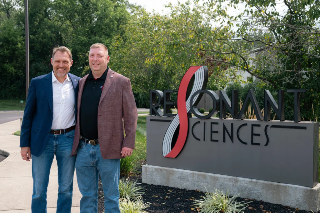 JoeBen Bevirt and Micah North at Resonant Sciences, Dayton, Ohio, August 2026.