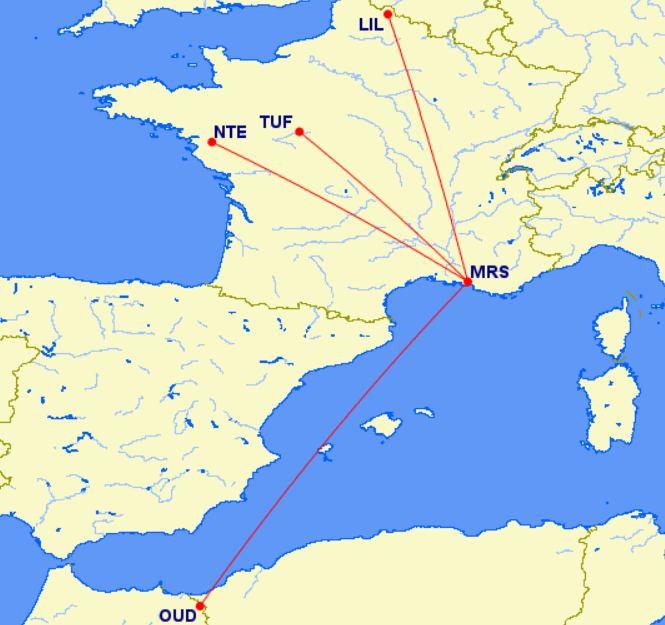 Ryanair route map