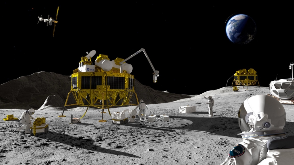Moon surface pillars ESA