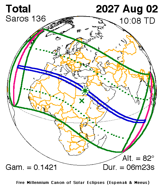 NASA eclipse image 2 August 2027