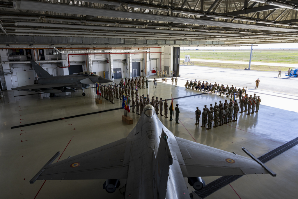 Royal Air Force personnel from 121 Expeditionary Air Wing formally handed over responsibility for NATO’s enhanced Air Policing mission in Romania to the Spanish Air and Space Force during a ceremony at 86th Air Base Borcea on 31 July 2026. The handover marked the successful conclusion of the United Kingdom’s contribution to Operation Biloxi 2026. 