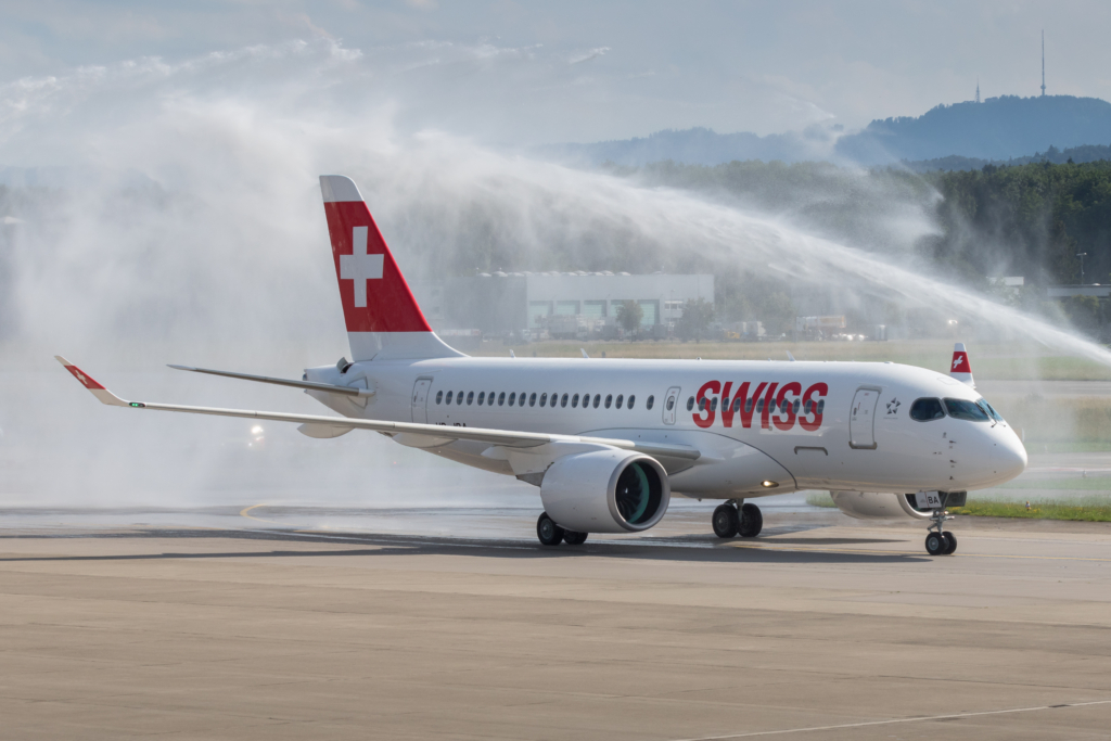 SWISS now plans to retire its remaining five A220-100s by the end of 2027, just over ten years after the type entered service with its Swiss launch customer. Image: Swiss International Air Lines Ltd