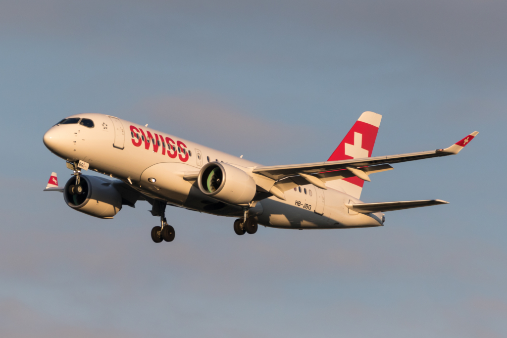 SWISS now operates just five of its once nine-strong A220-100 fleet, which began operations in July 2016. Image: Swiss International Air Lines Ltd