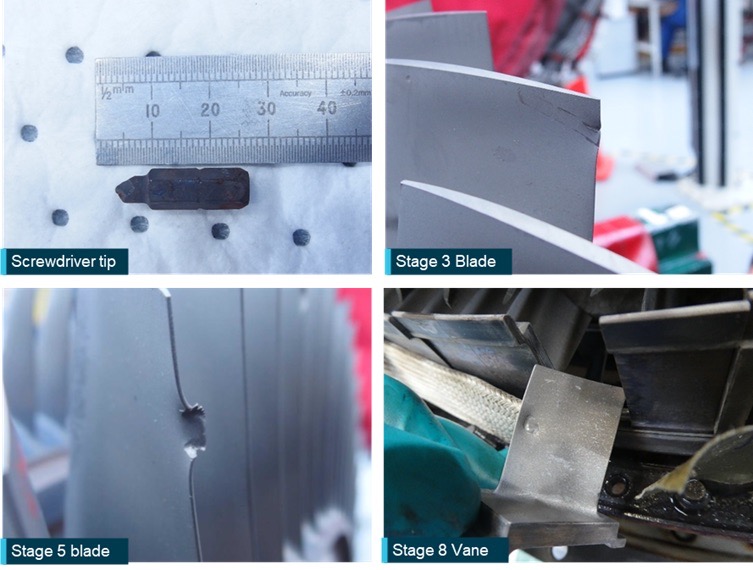 Screwdriver tip left on Jetstar A320 engine damage