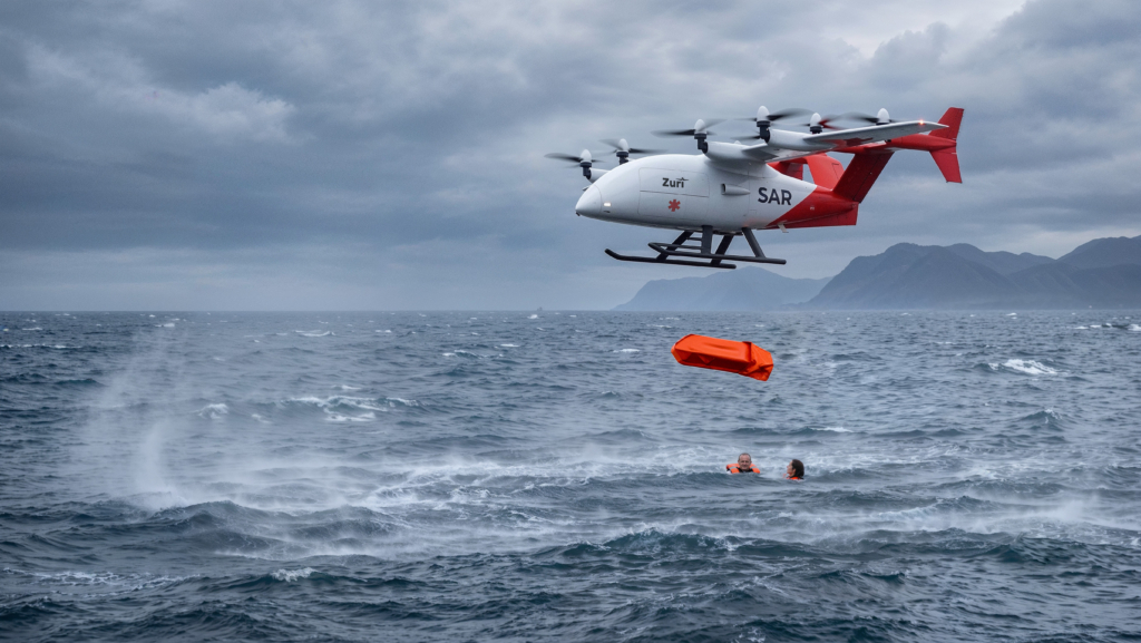 Search and rescue a raft to the water Zuri