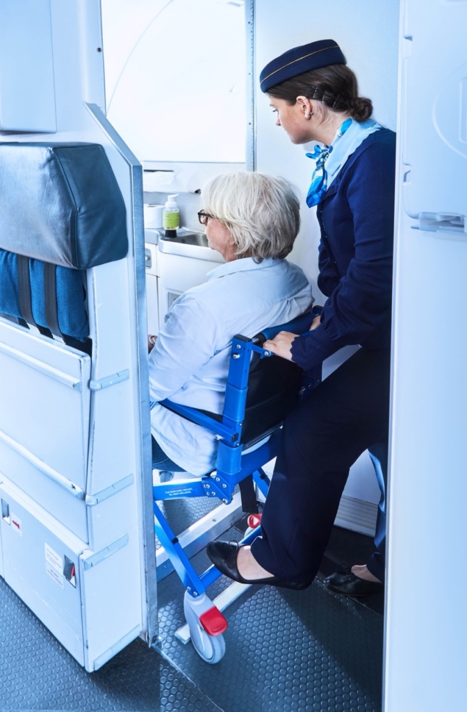 Airchair aircraft lavatory accessibility