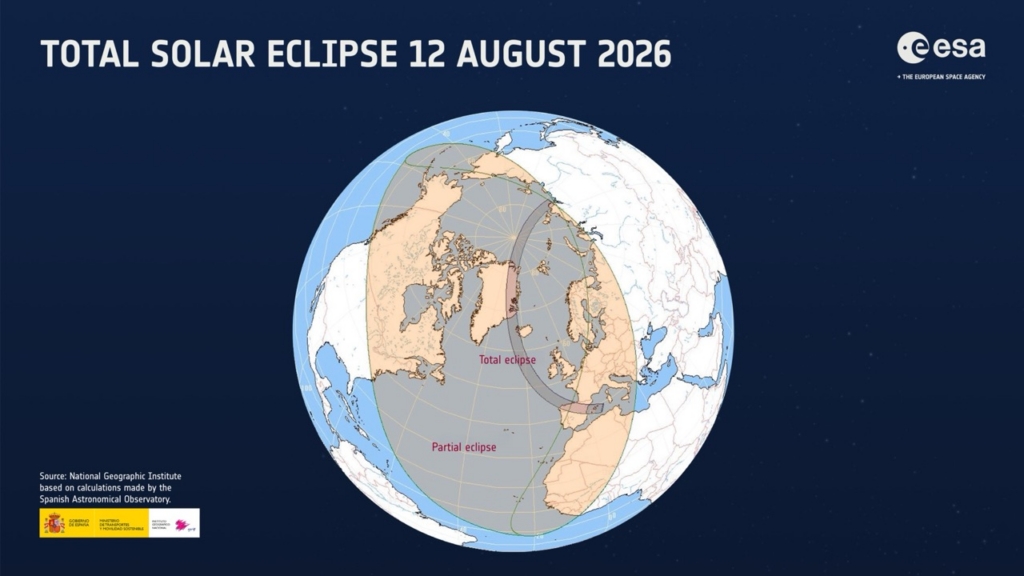 Solar eclipse global map