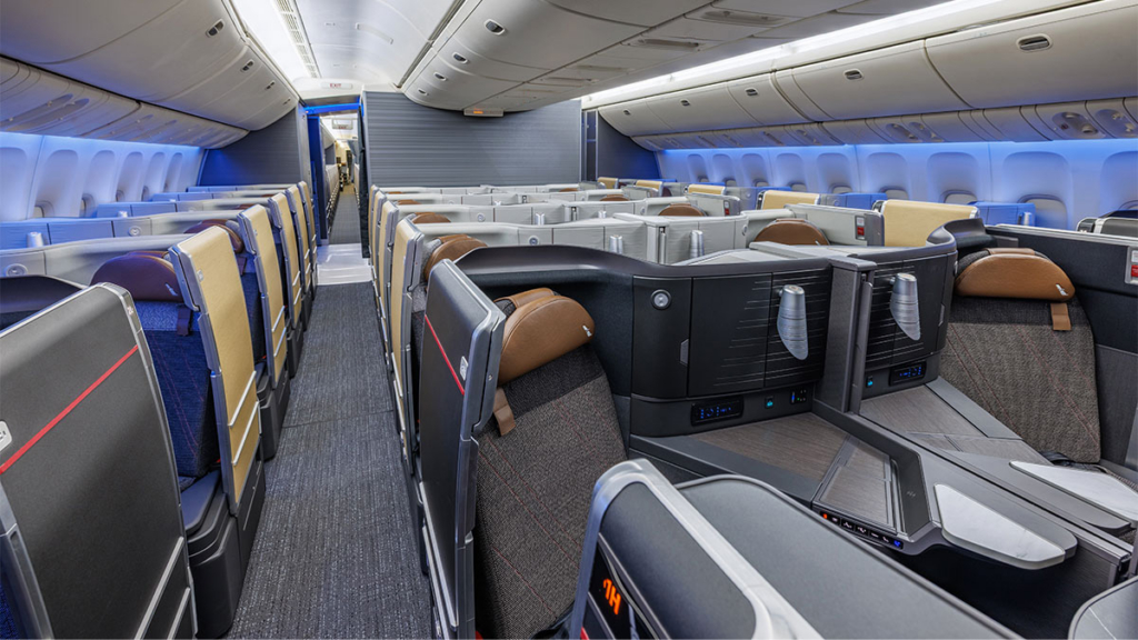 American Airlines 777-300 new business class cabin