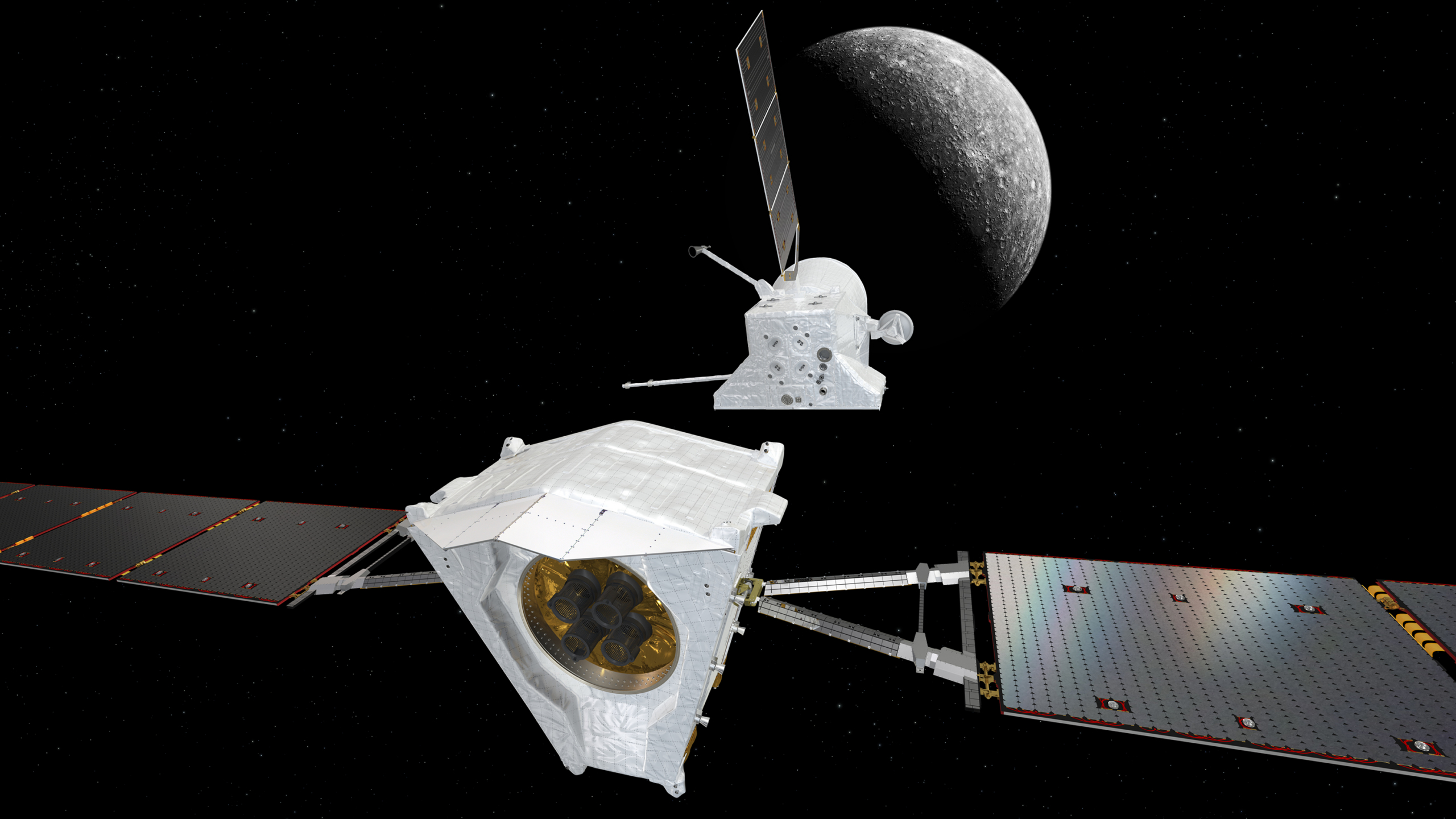 BepiColombo's separation of its Mercury Transfer Module (MTM).