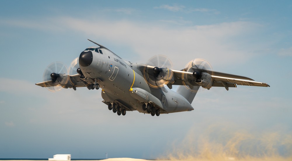 Airbus A400M Atlas transport aircraft from RNZAF Base Woodbourne