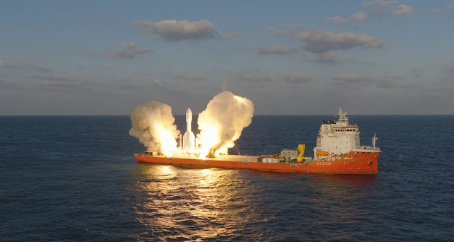 China OrienSpace Gravity-1 Commercial Rocket Qianfan Constellation Sea Launch