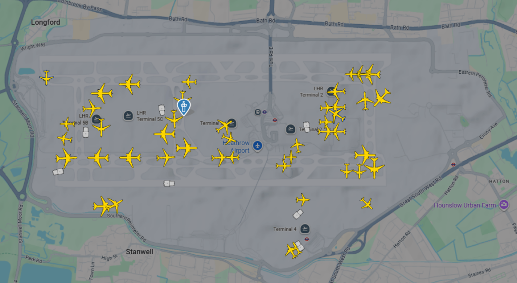 London Heathrow flights grounded