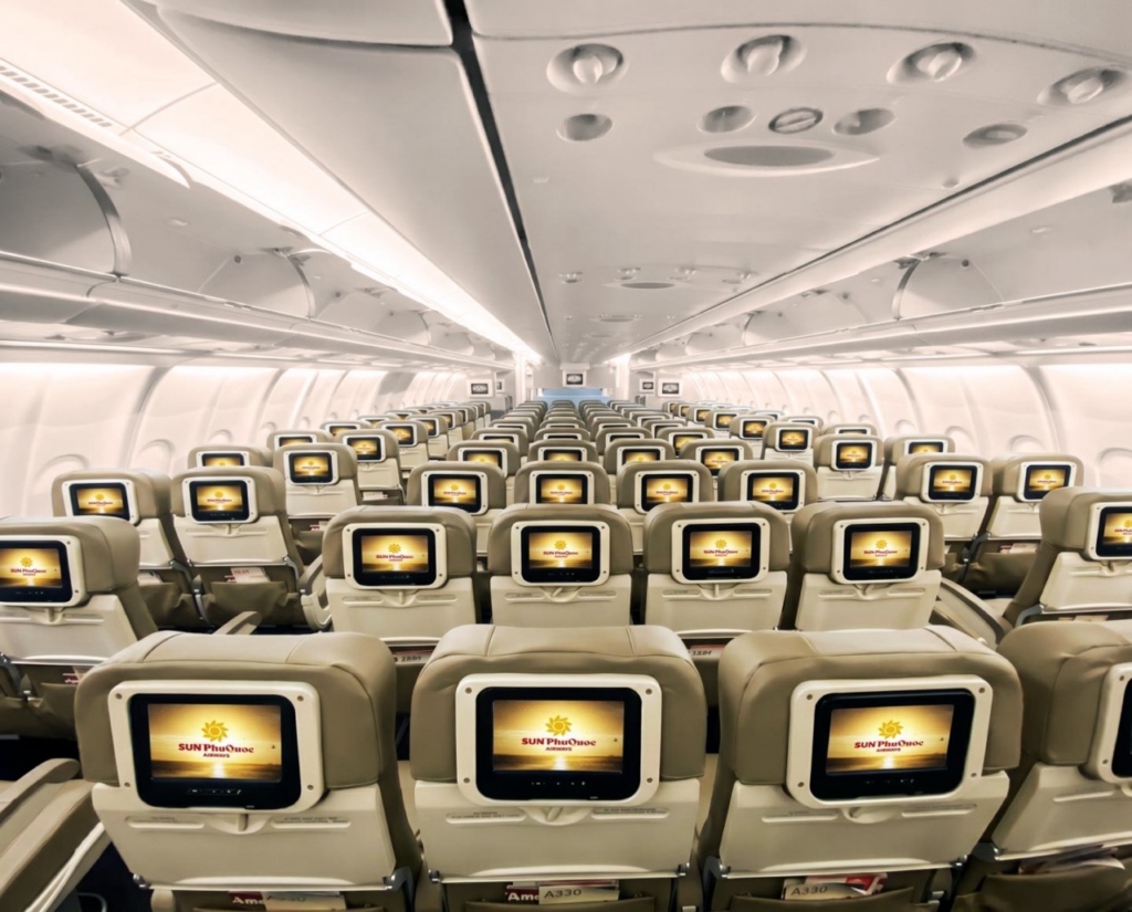 Sun PhuQuoc A330 economy cabin