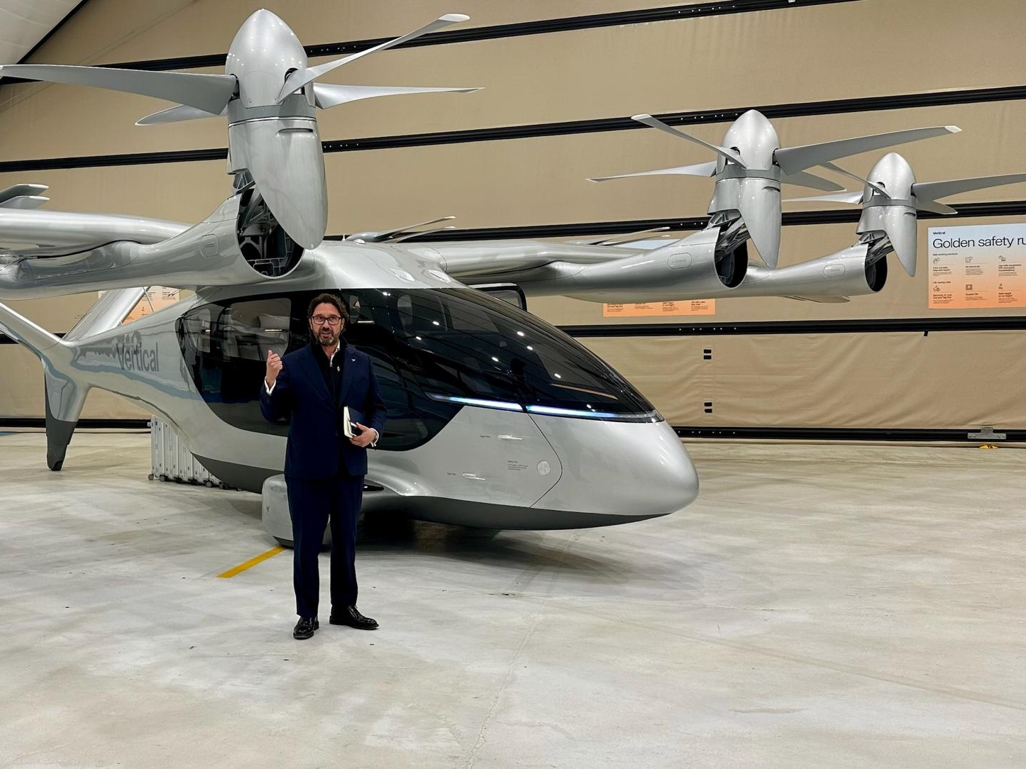 Vertical Aerospace Valo in hangar
